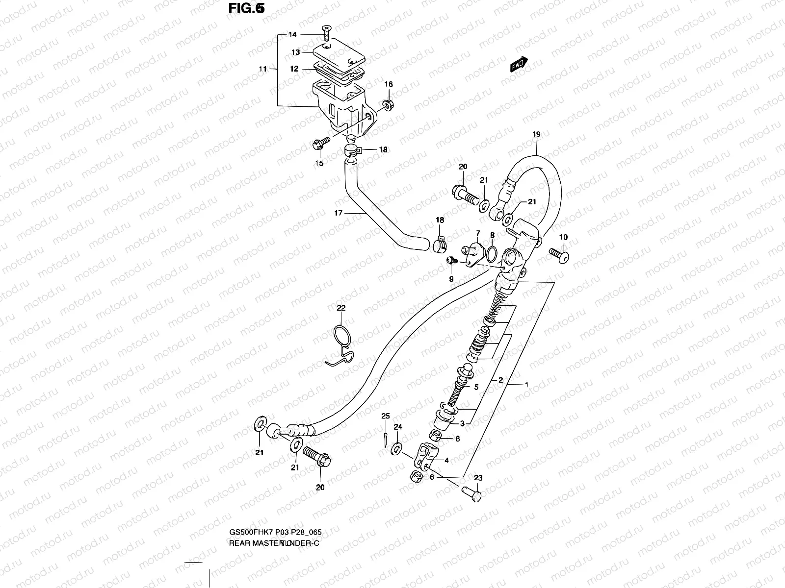 65 - REAR MASTER CYLINDER