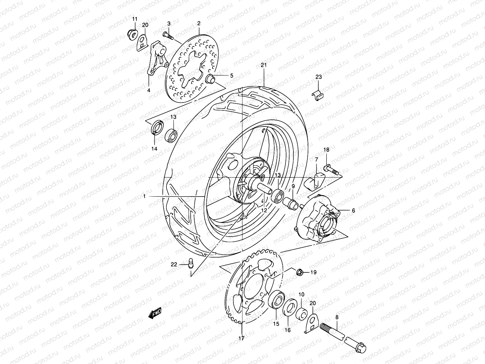 65 - REAR WHEEL