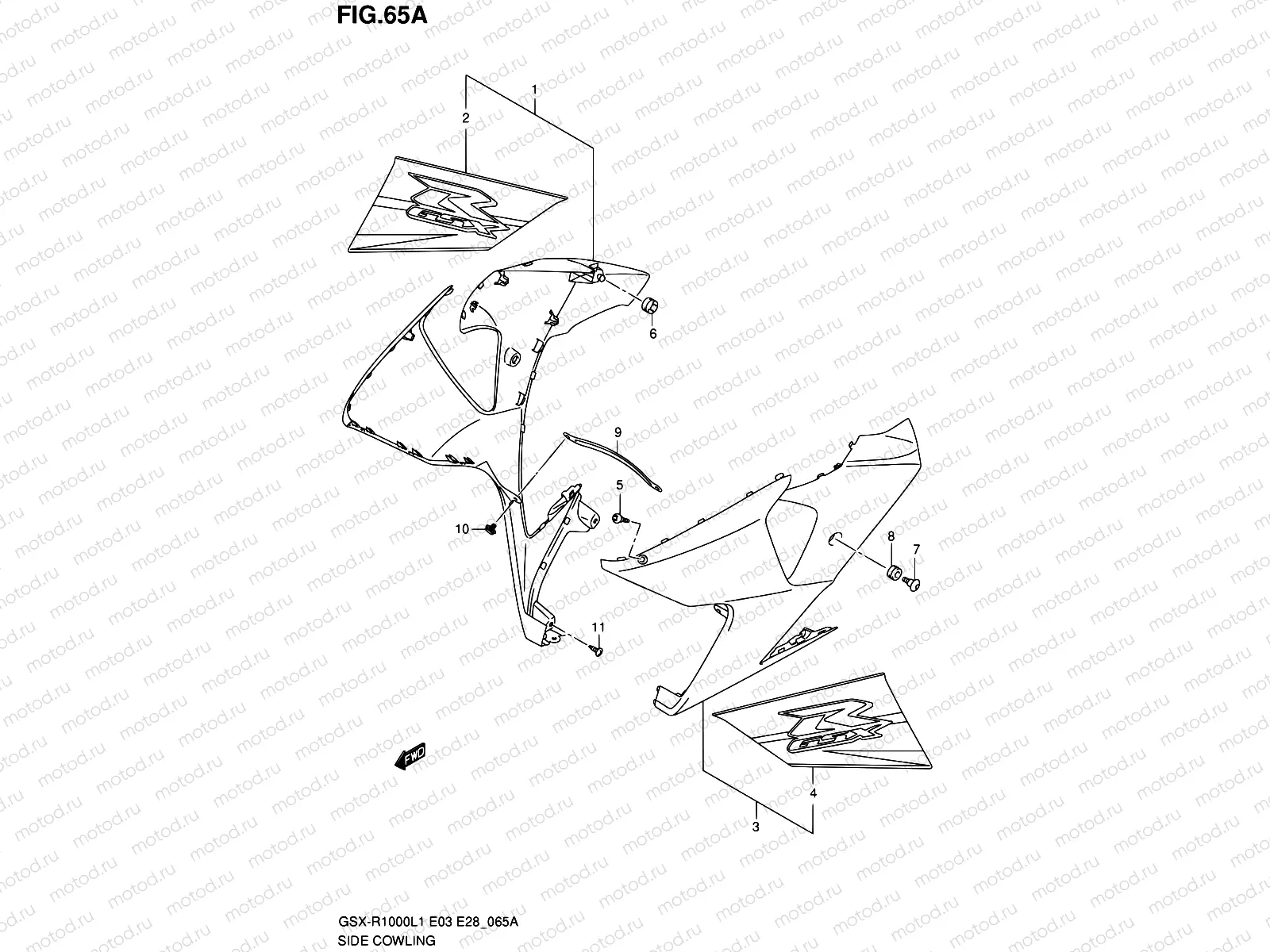 65A - SIDE COWLING (GLR)