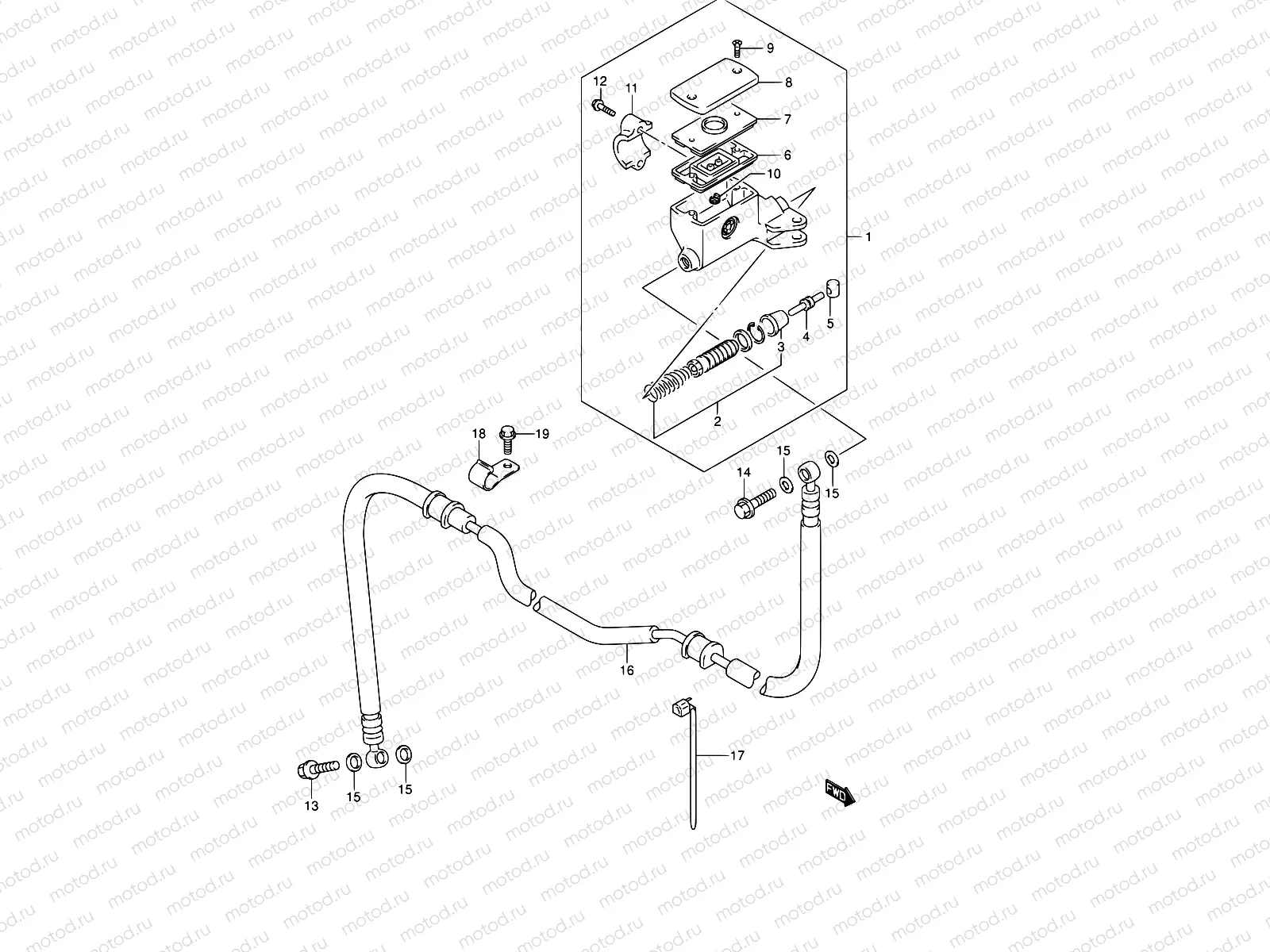 66 - CLUTCH MASTER CYLINDER (GSF1200SK1/SK2/SK3/SK4/SK5/SZK5)