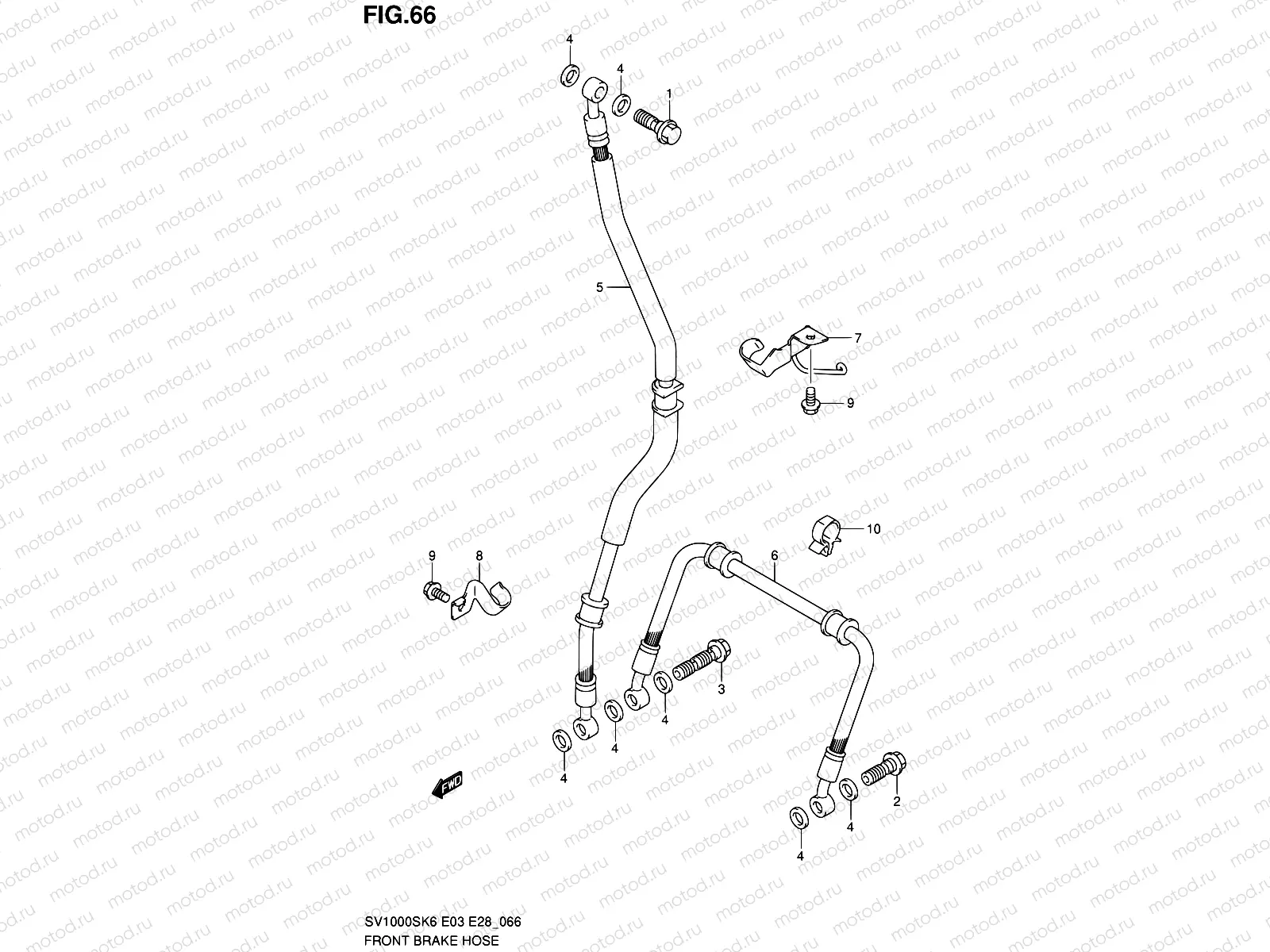 66 - FRONT BRAKE HOSE
