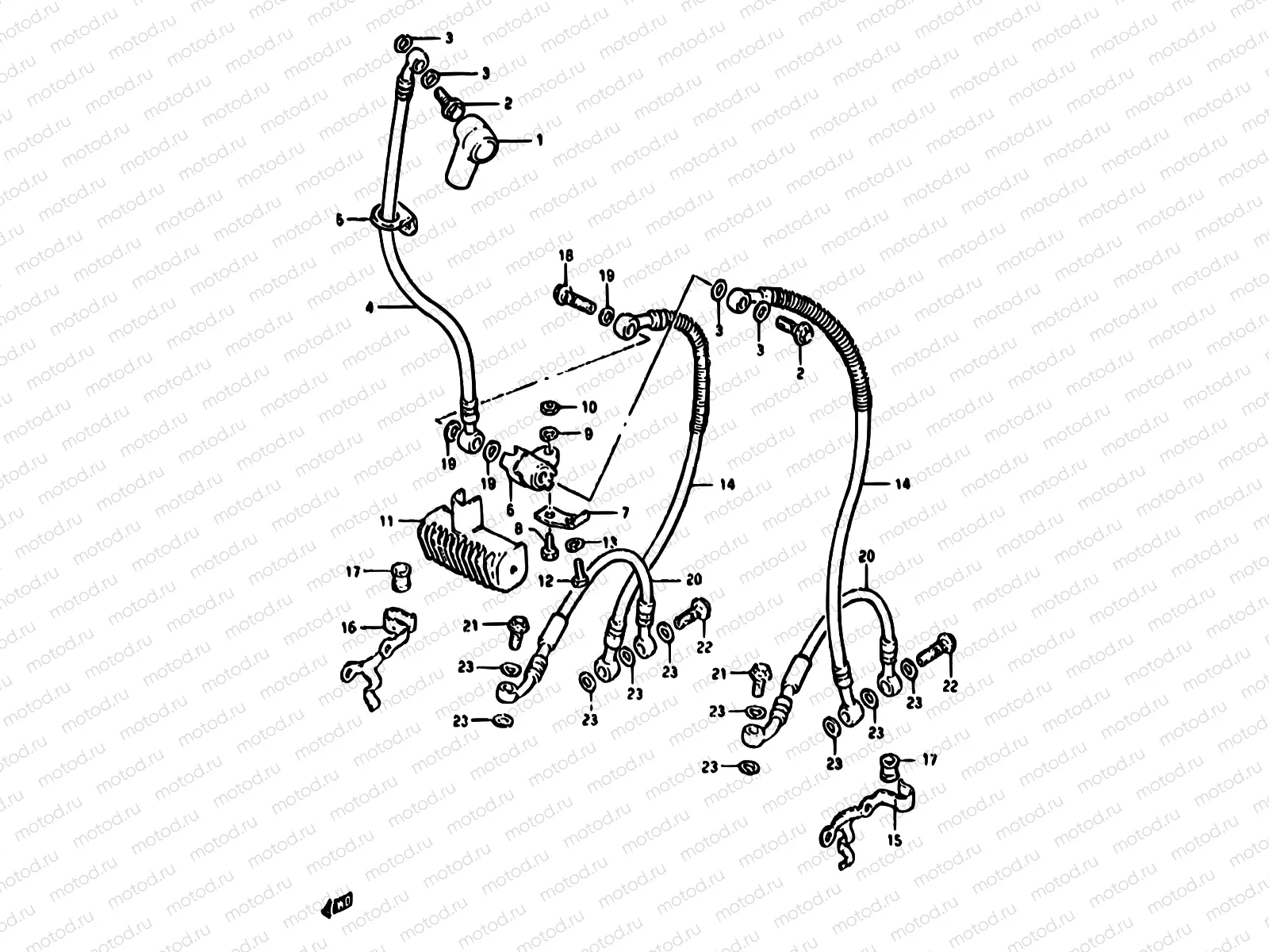 66 - FRONT BRAKE HOSE (MODEL Z)