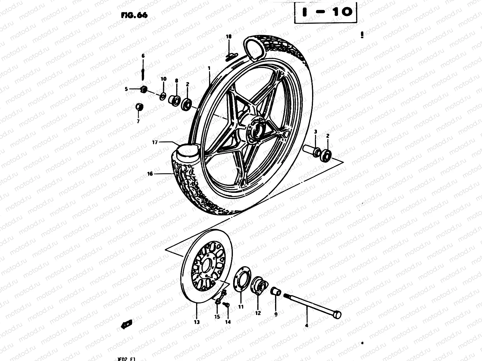 66 - FRONT WHEEL (MODEL Z)