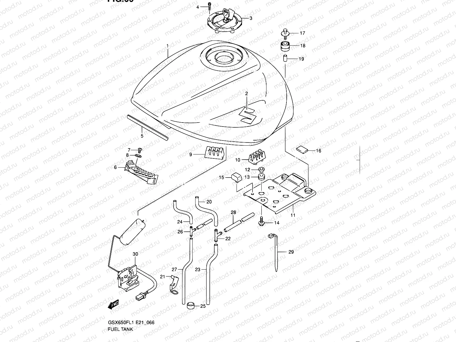 66 - FUEL TANK (GSX650FAL1 E21)