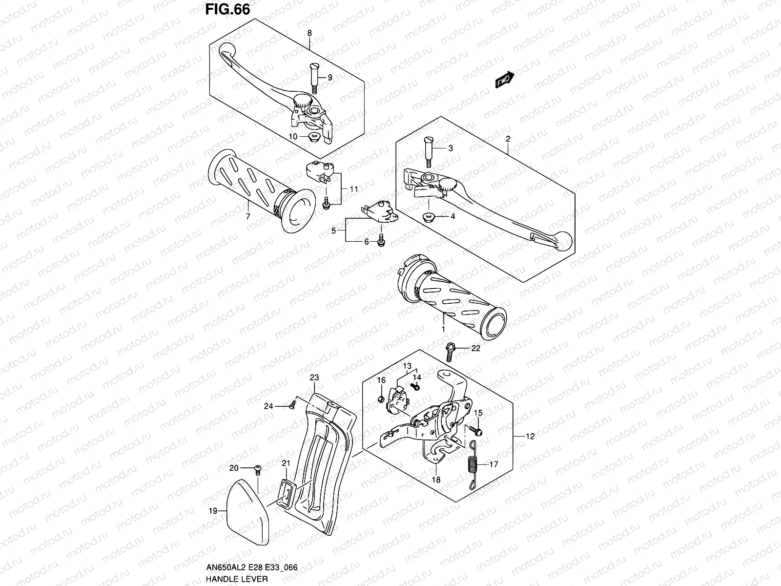 66 - HANDLE LEVER (AN650AL2 E33)