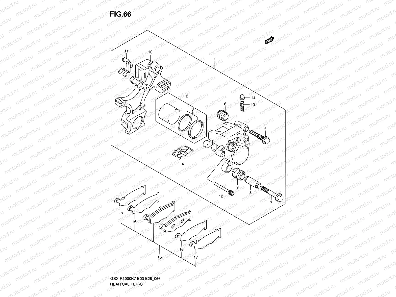 66 - REAR CALIPER