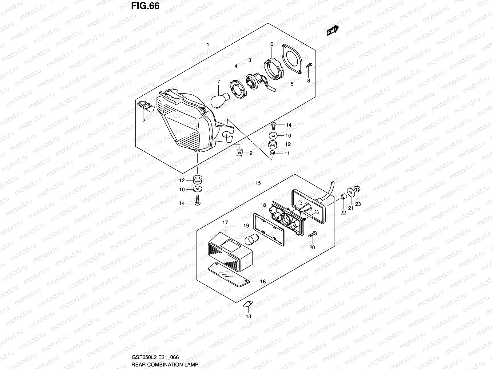 66 - REAR COMBINATION LAMP