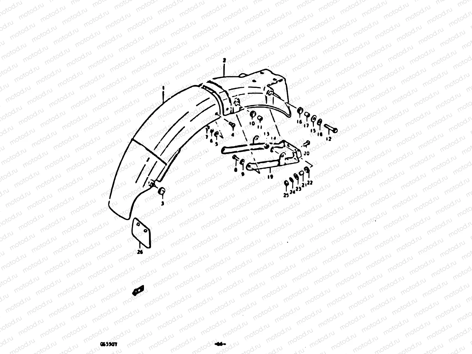 66 - REAR FENDER