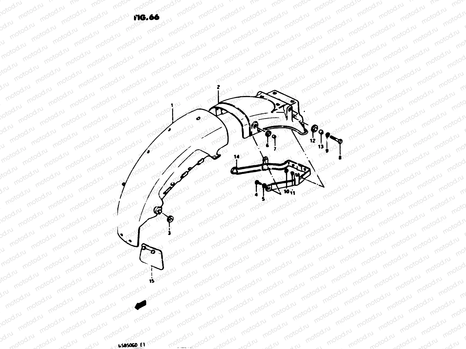 66 - REAR FENDER