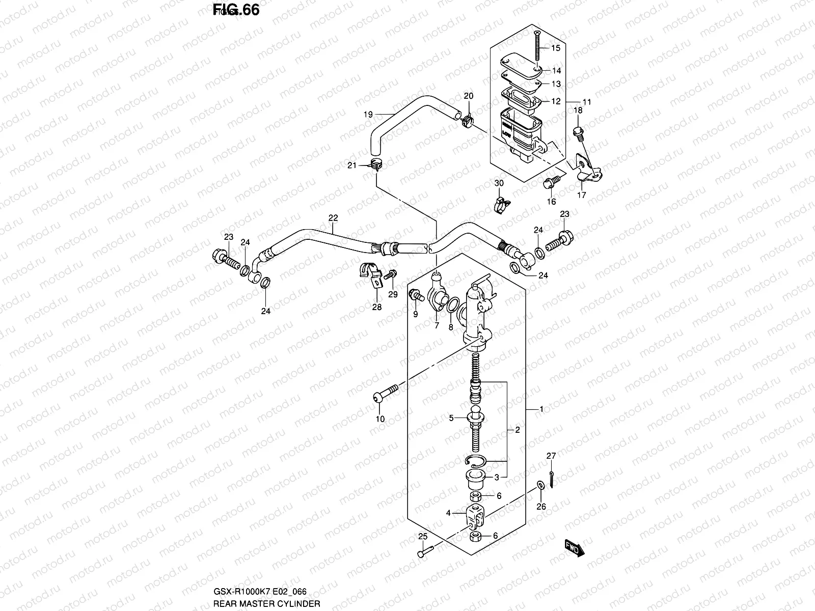 66 - REAR MASTER CYLINDER