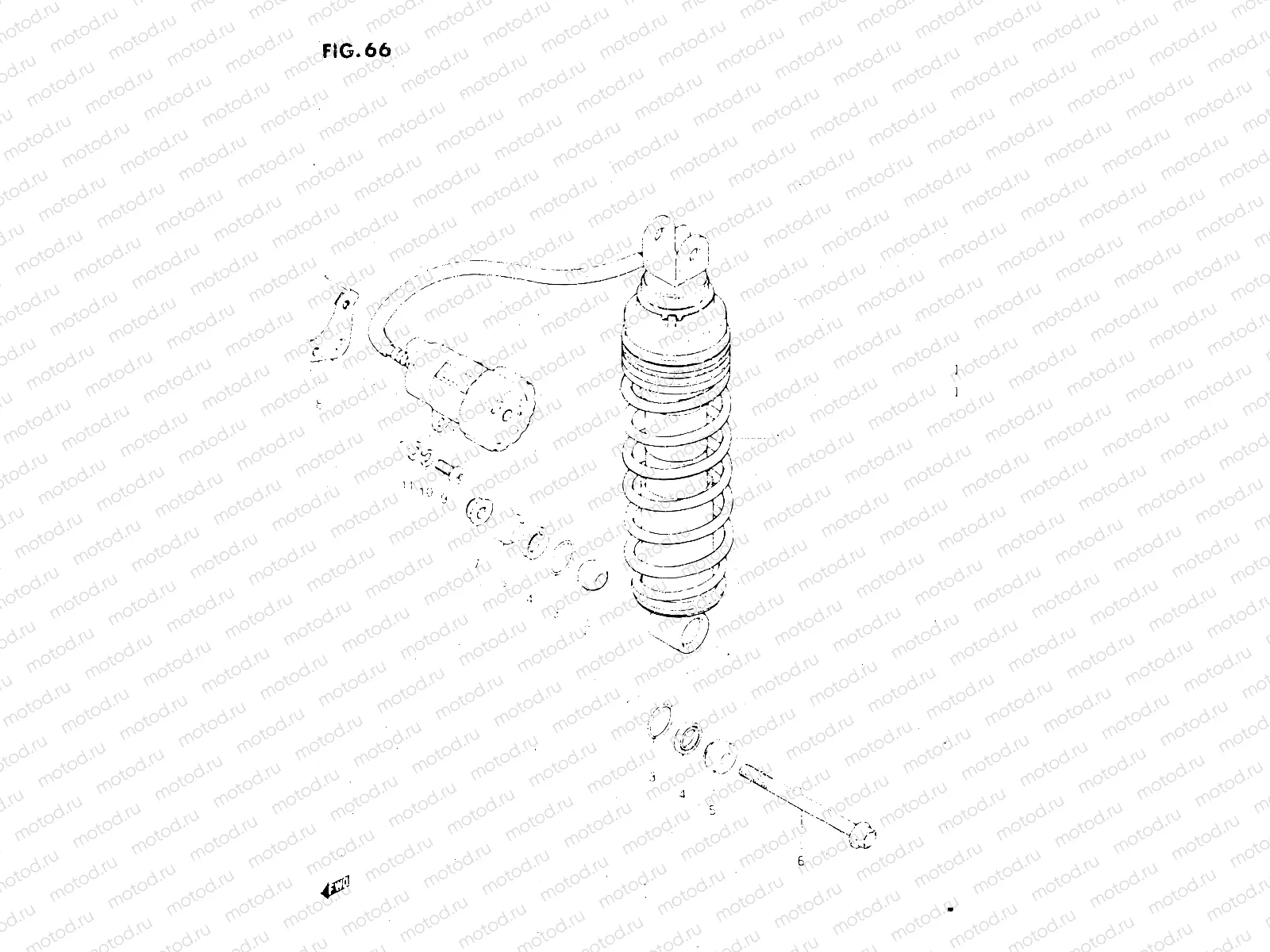 66 - REAR SHOCK ABSORBER (MODEL E)