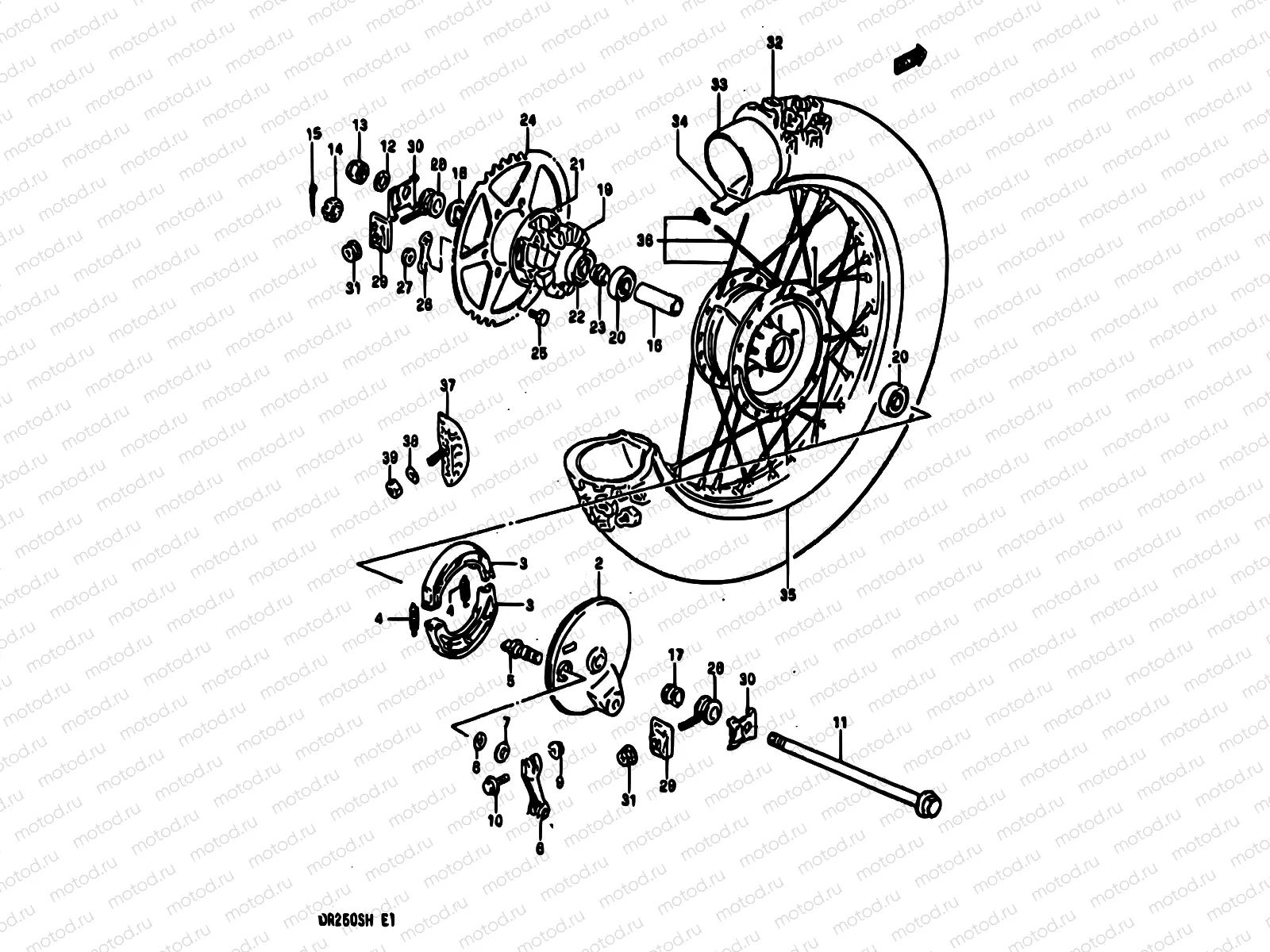 66 - REAR WHEEL (E02,E04,E06,E15,E18,E21,E22,E25,E39)