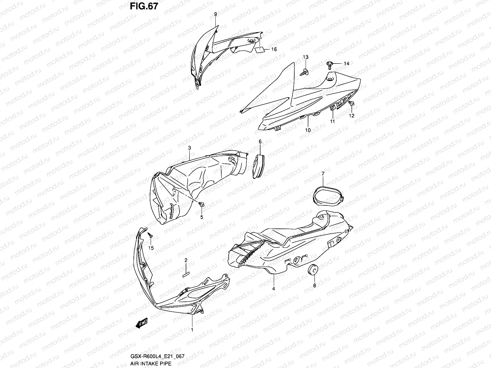 67 - AIR INTAKE PIPE