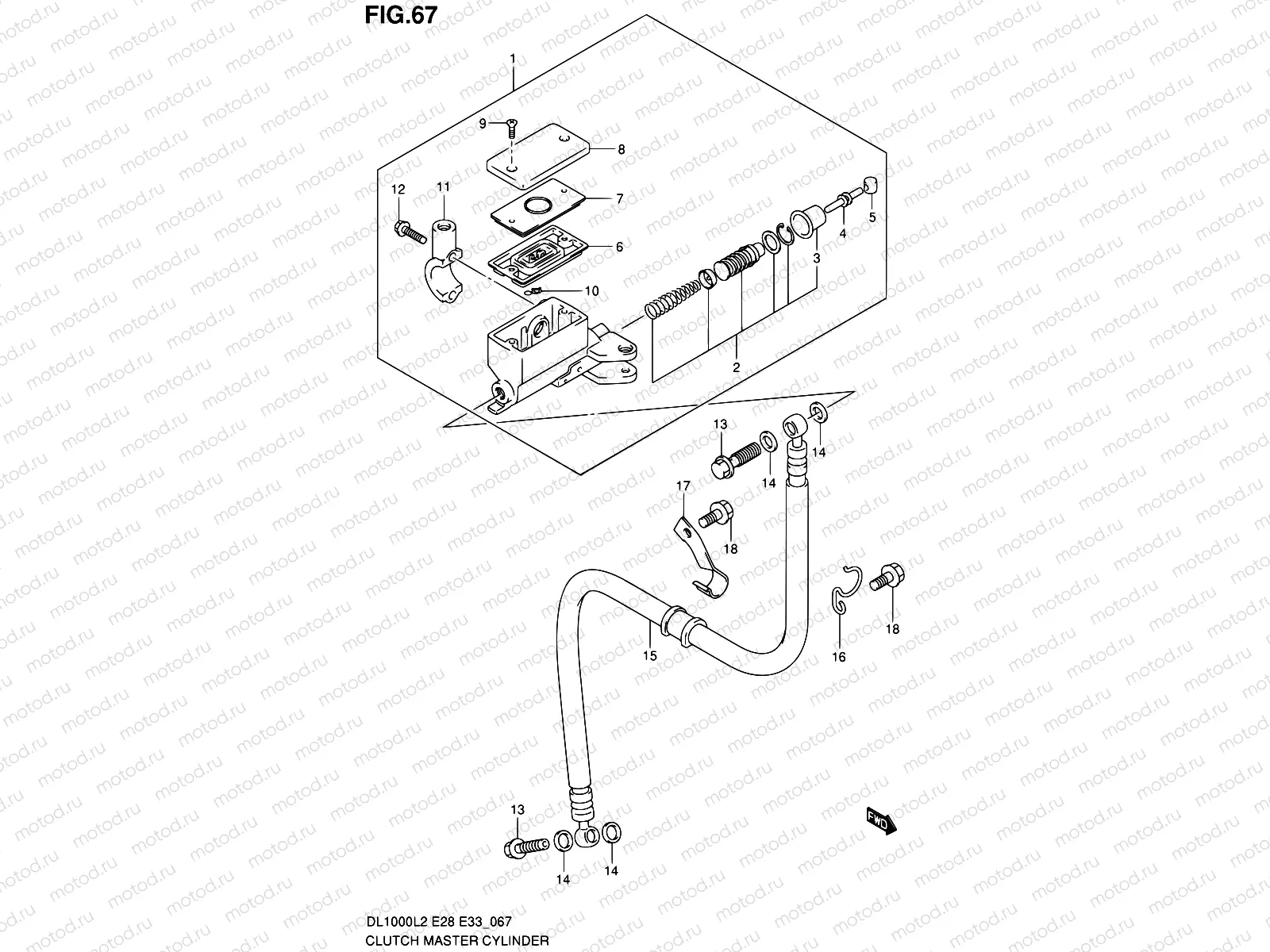 67 - CLUTCH MASTER CYLINDER