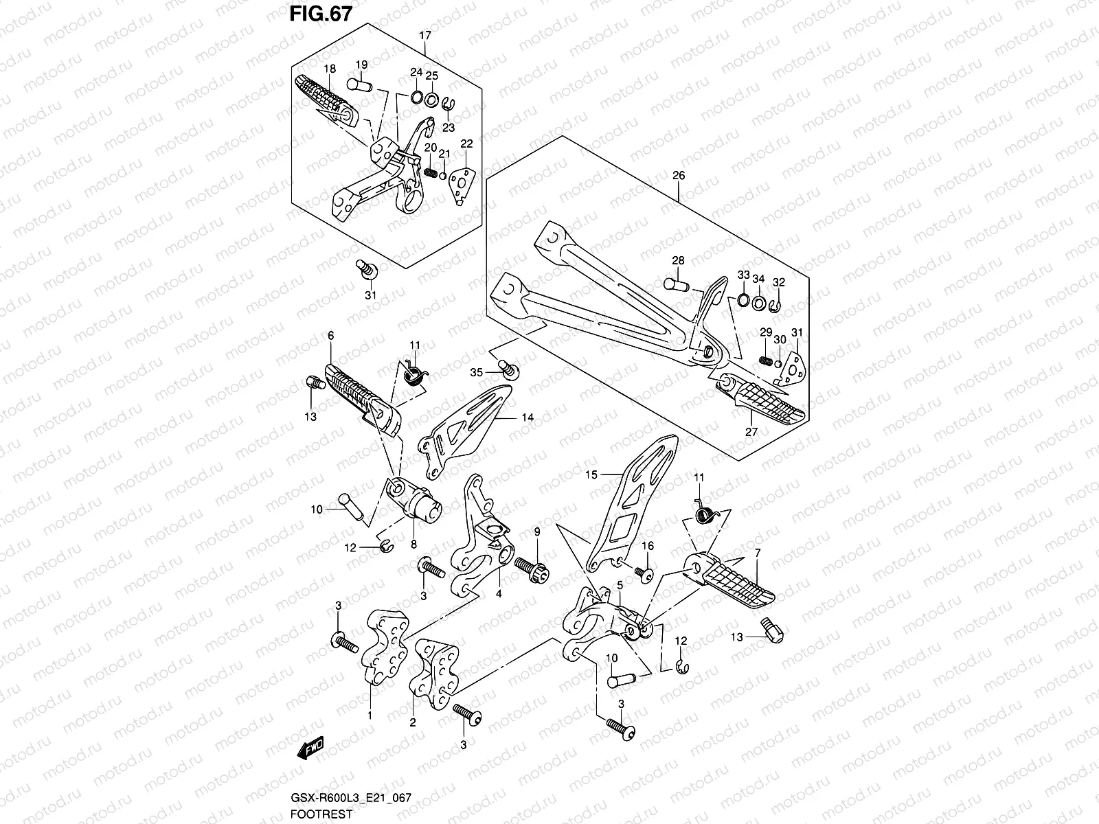 67 - FOOTREST