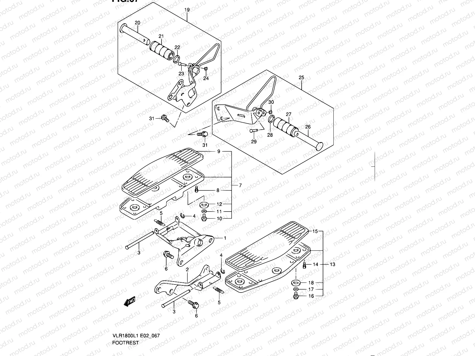 67 - FOOTREST (VLR1800L1 E24)