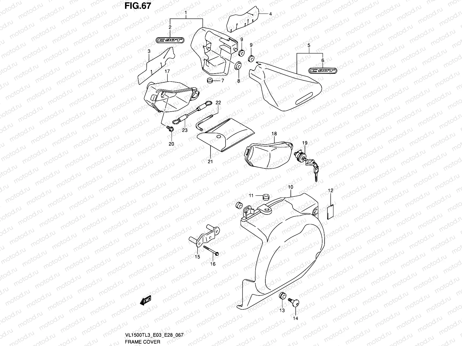 67 - FRAME COVER (VL1500TL3 E03)