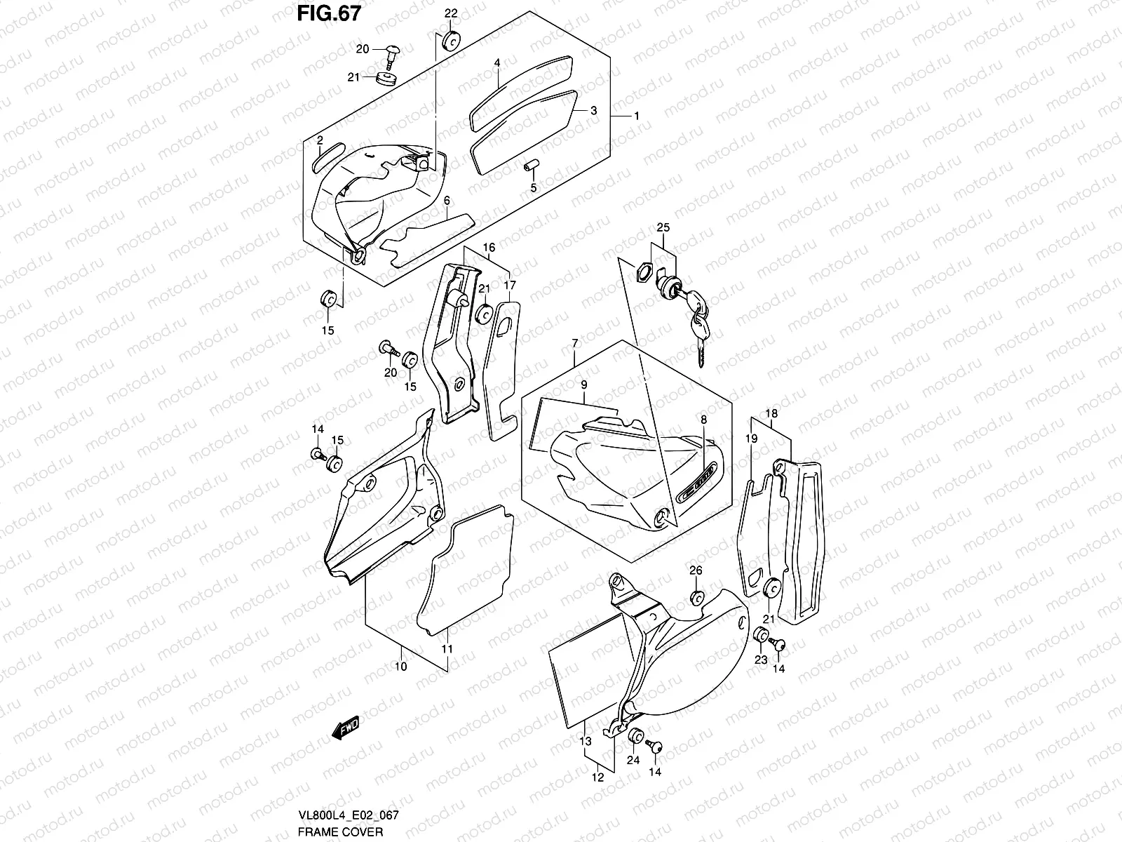 67 - FRAME COVER (VL800L4 E19)