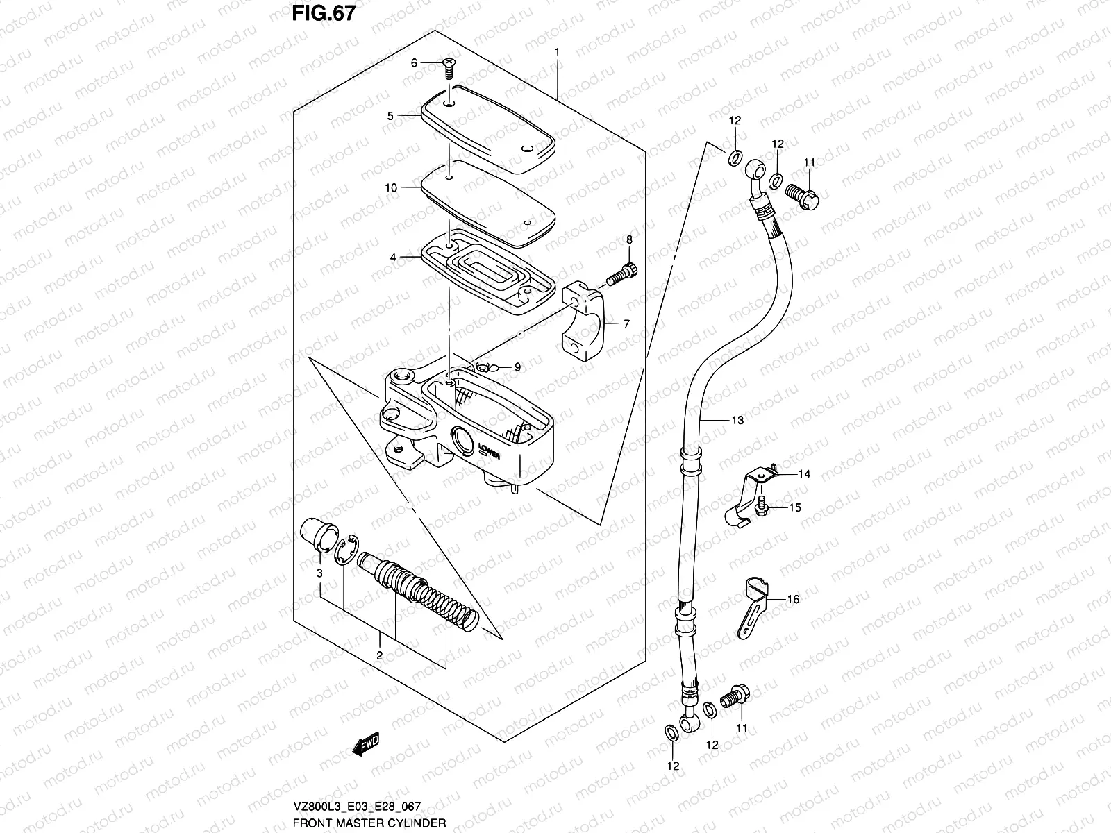 67 - FRONT MASTER CYLINDER