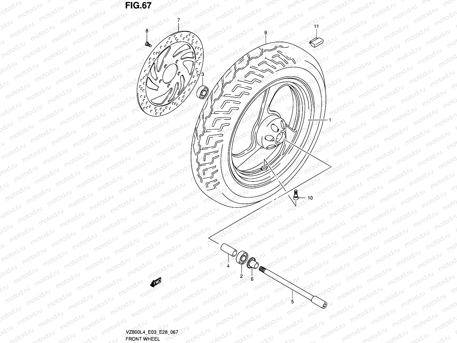 67 - FRONT WHEEL