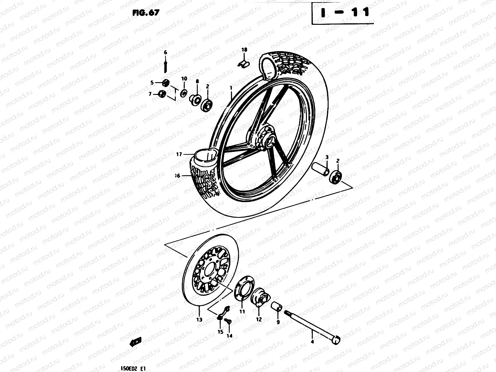 67 - FRONT WHEEL (MODEL D)