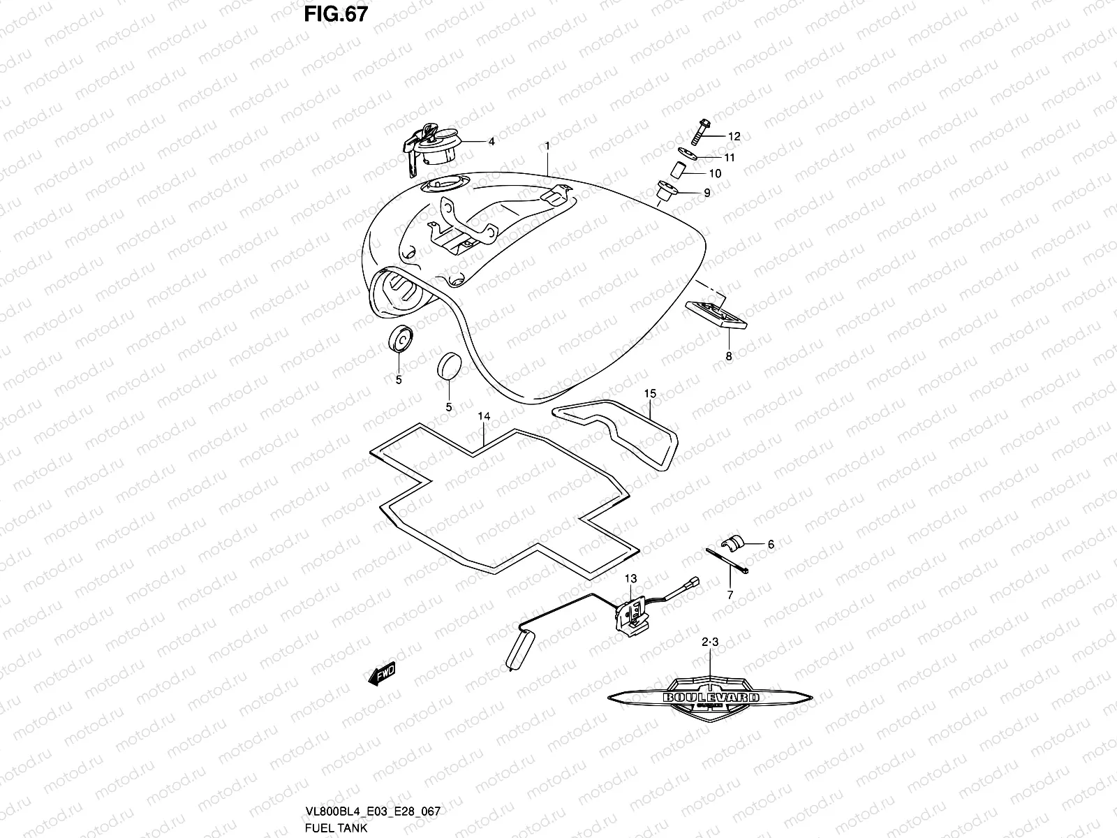 67 - FUEL TANK (VL800BL4 E33)