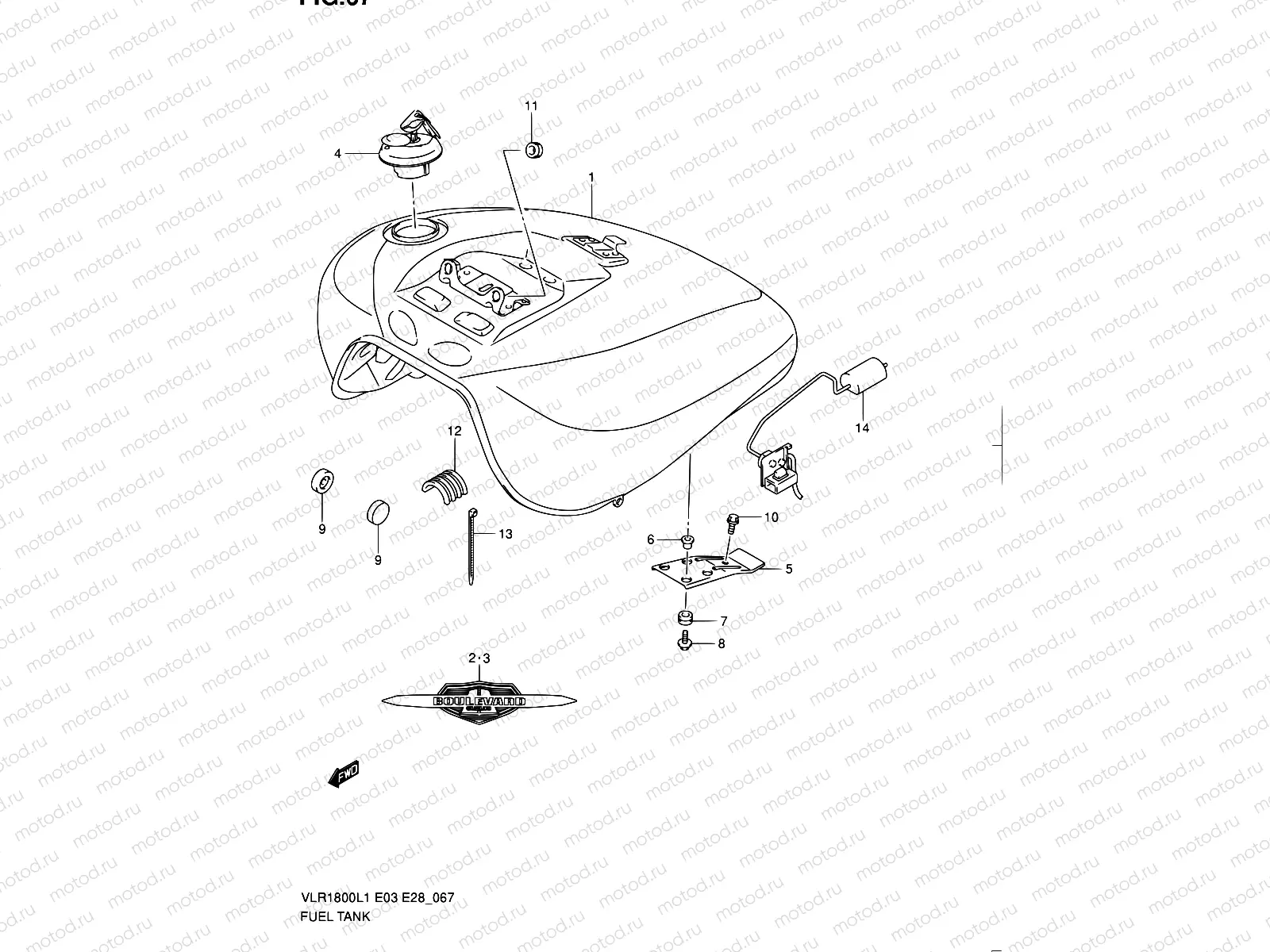 67 - FUEL TANK (VLR1800L1 E03)