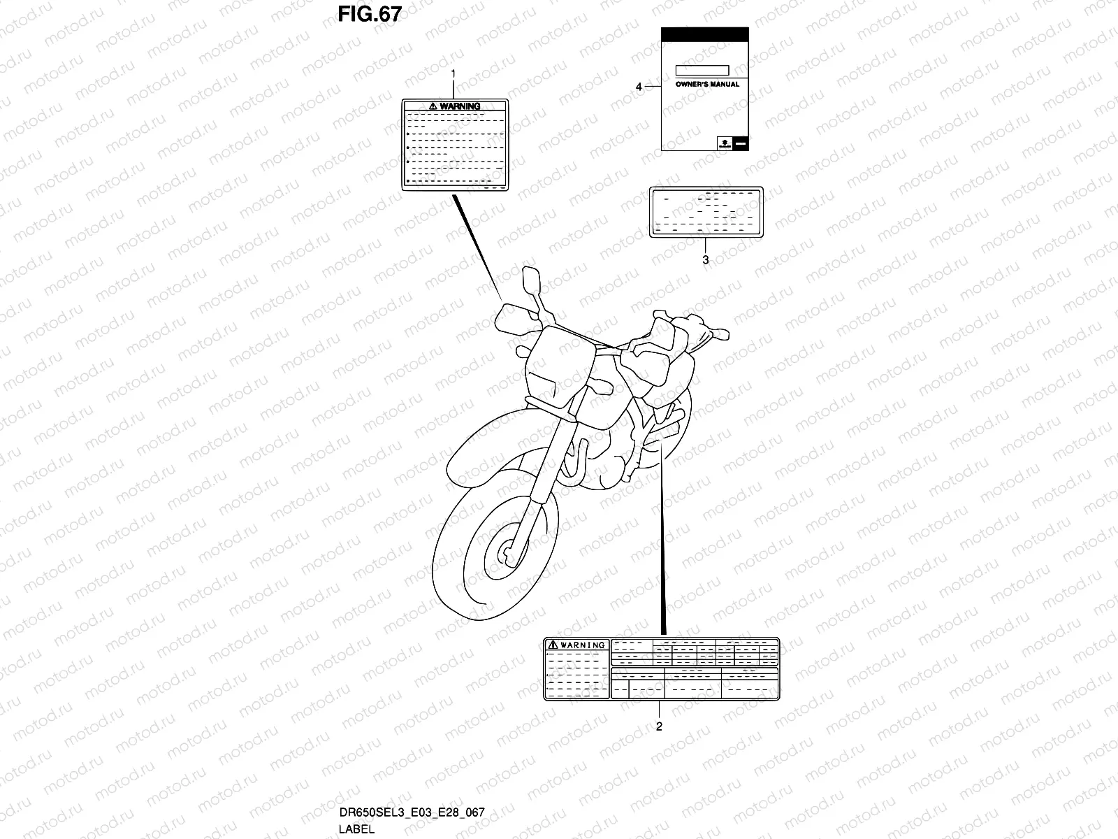 67 - LABEL (DR650SEL3 E03)
