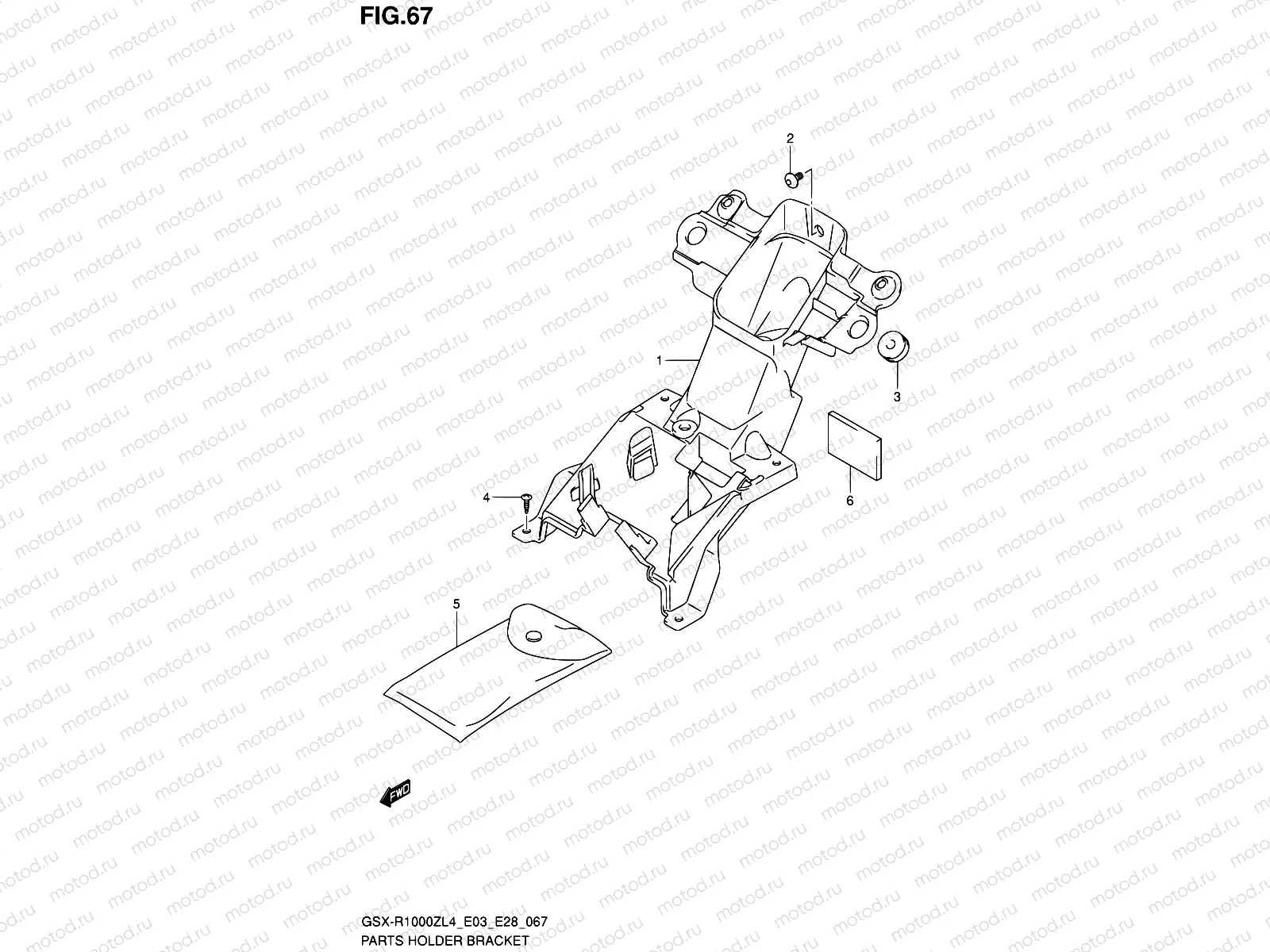 67 - PARTS HOLDER BRACKET