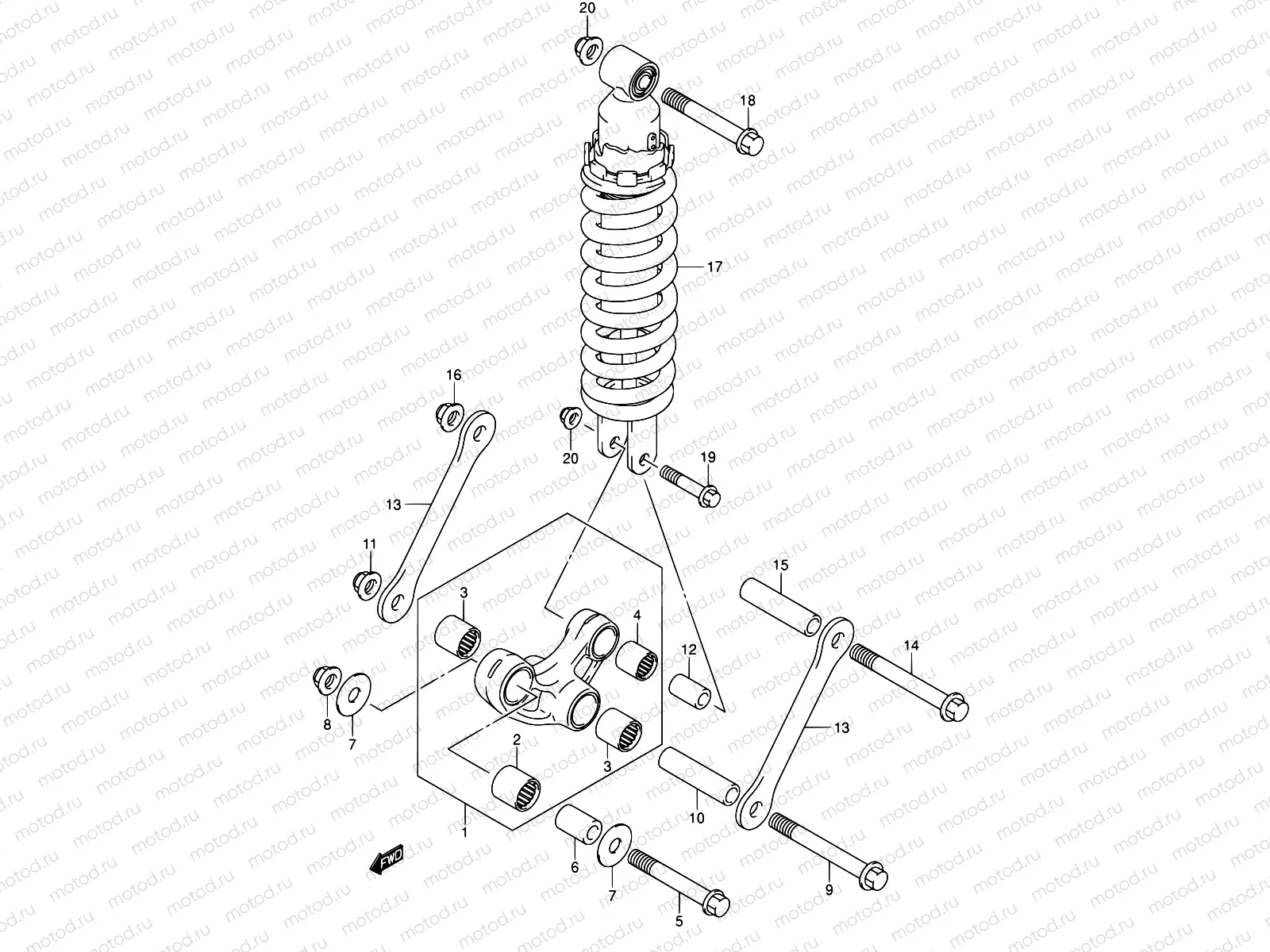 67 - REAR CUSHION LEVER