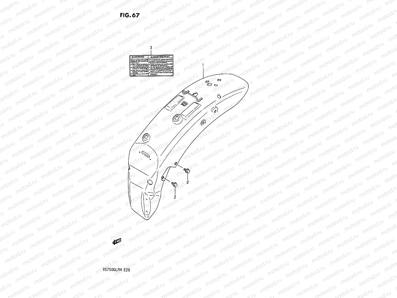 67 - REAR FENDER
