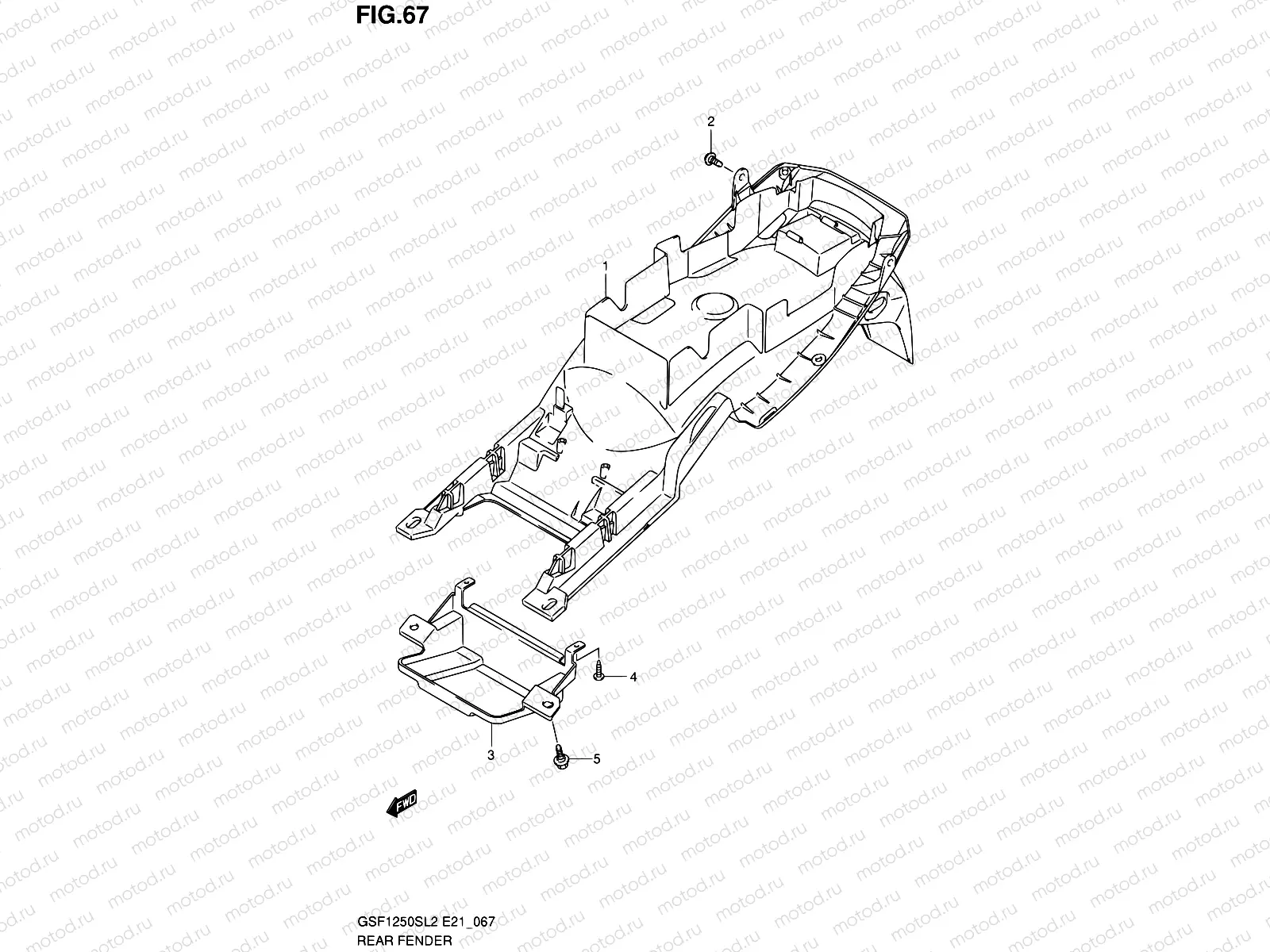 67 - REAR FENDER (GSF1250SL2 E24)
