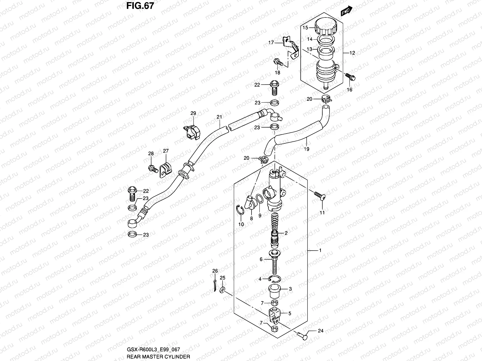 67 - REAR MASTER CYLINDER