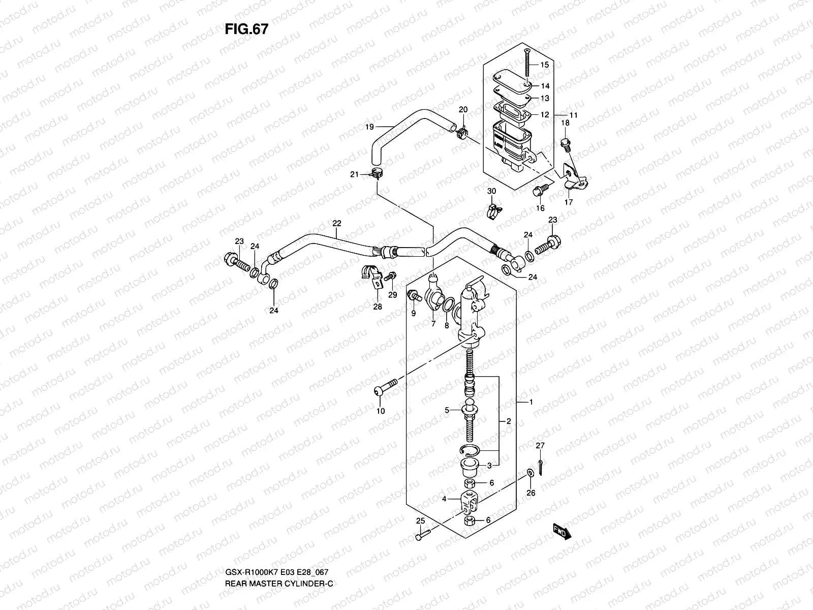 67 - REAR MASTER CYLINDER
