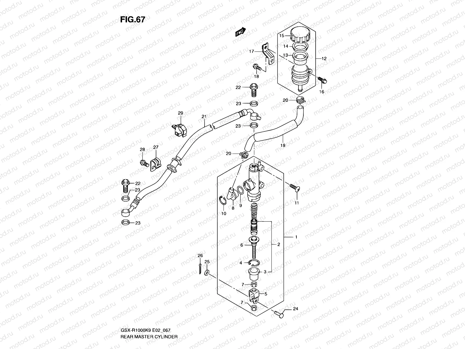 67 - REAR MASTER CYLINDER