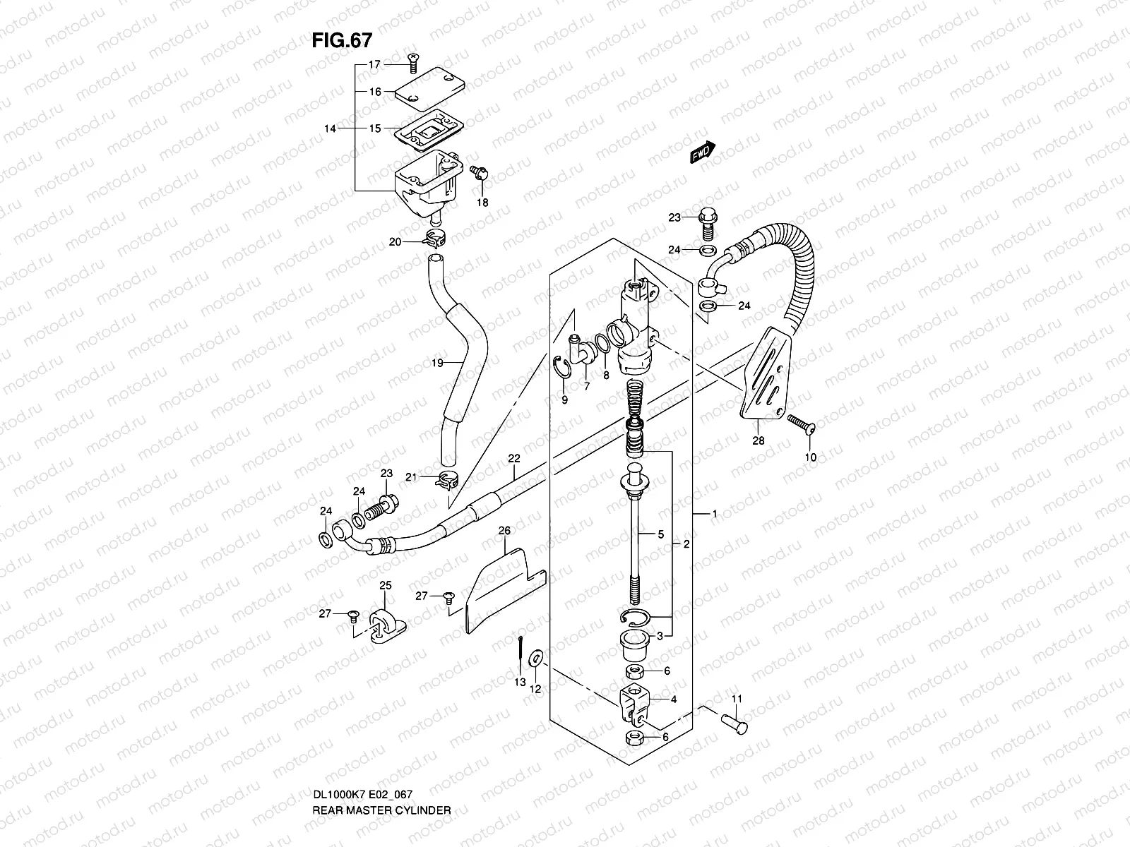 67 - REAR MASTER CYLINDER