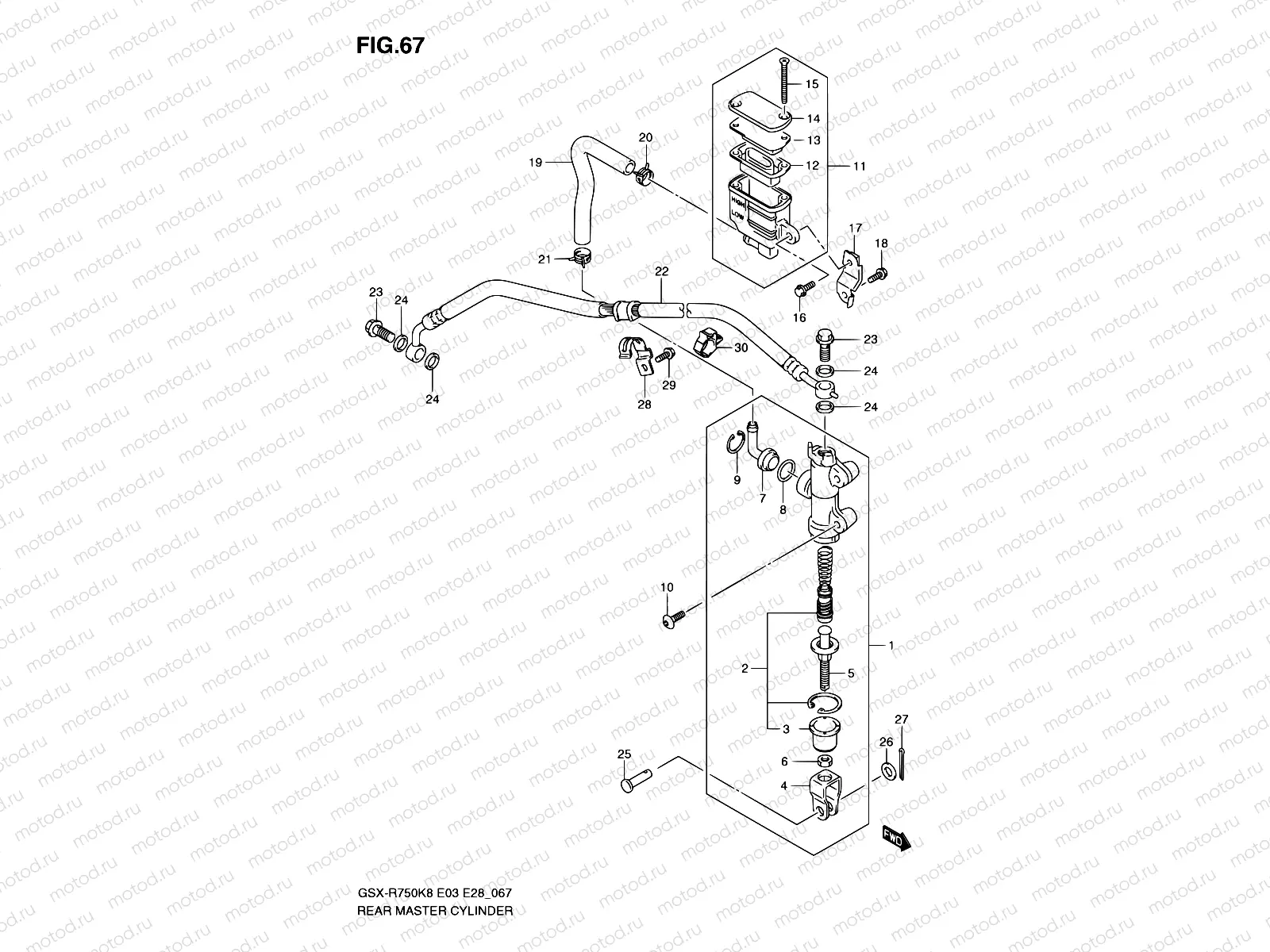 67 - REAR MASTER CYLINDER