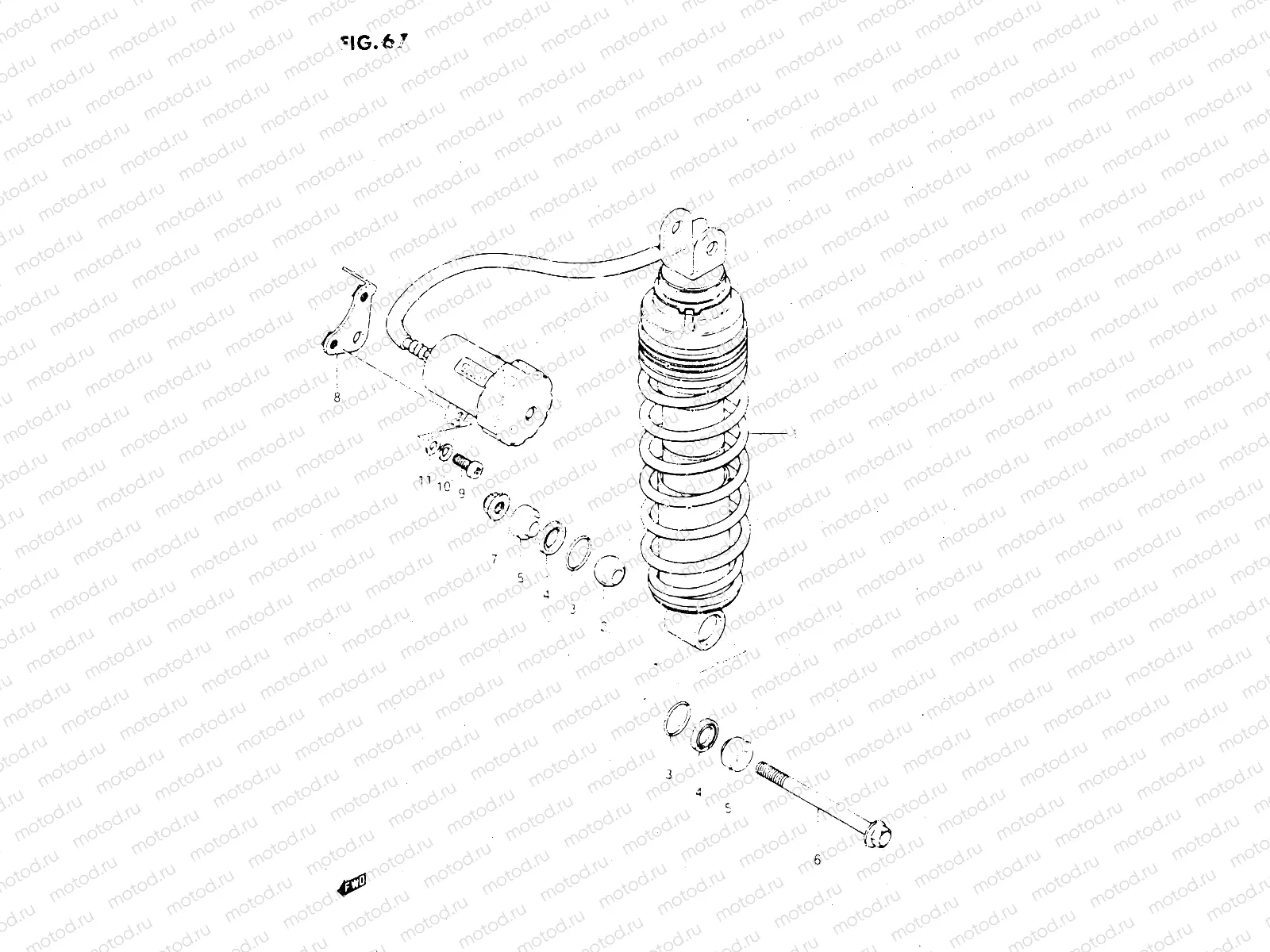 67 - REAR SHOCK ABSORBER (MODEL F)