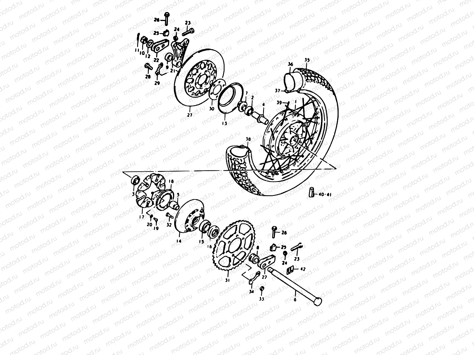 67 - REAR WHEEL (GS1000T)
