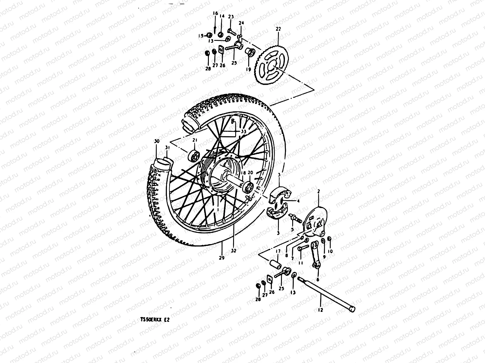 67 - REAR WHEEL (TS50ERKT)