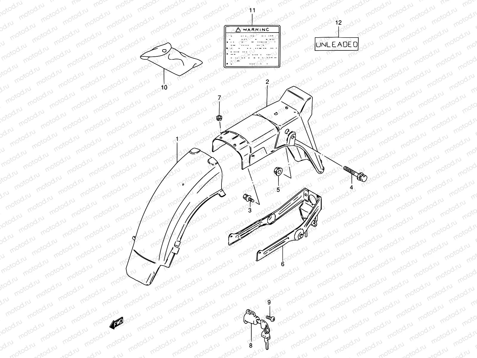 67A - REAR FENDER (MODEL R)