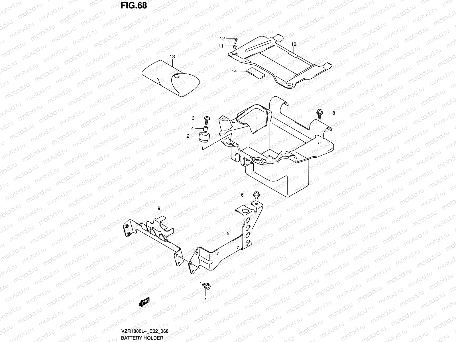 68 - BATTERY HOLDER
