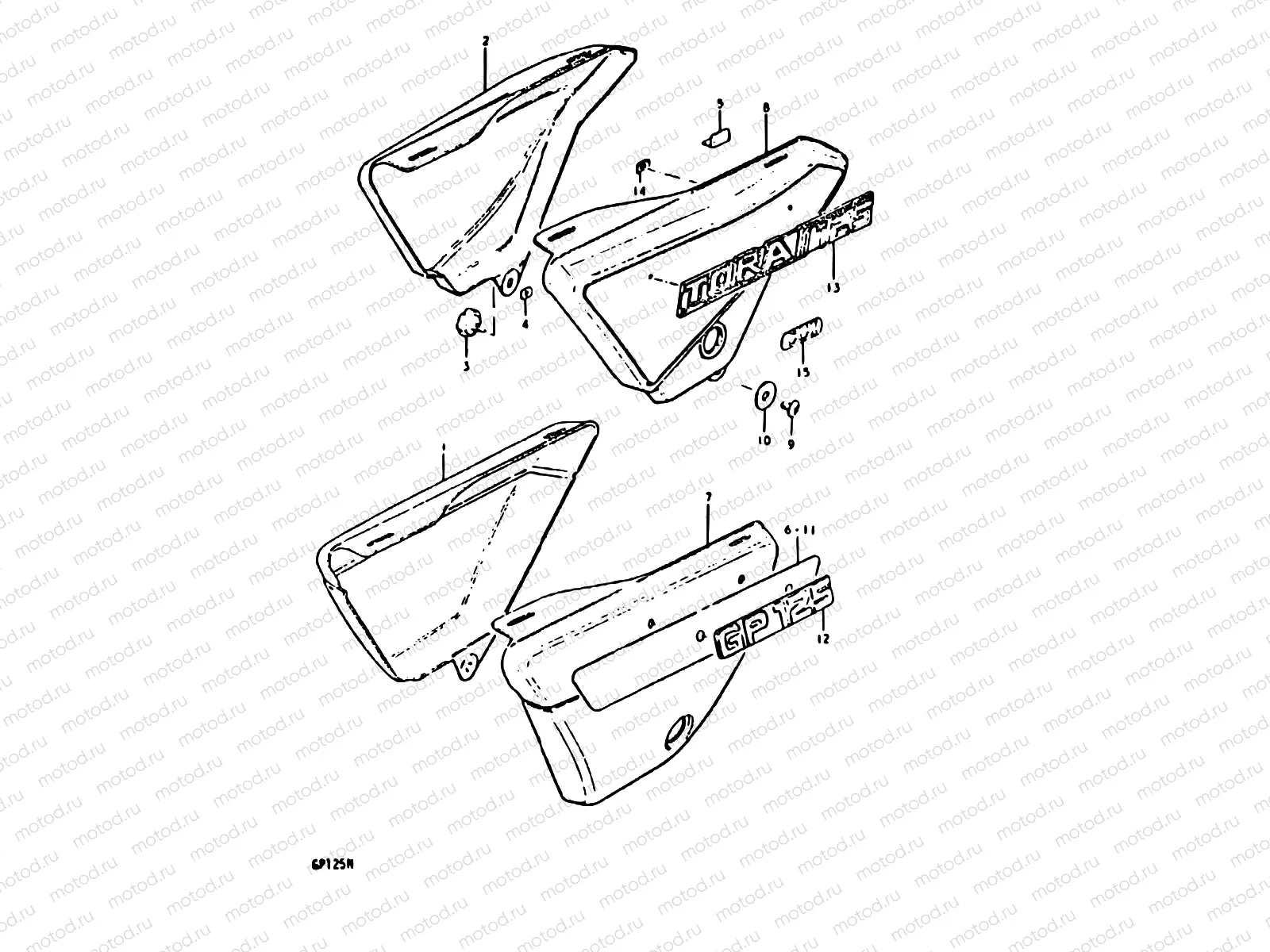 68 - FRAME COVER (GP125UCE14, GP125UNE14)
