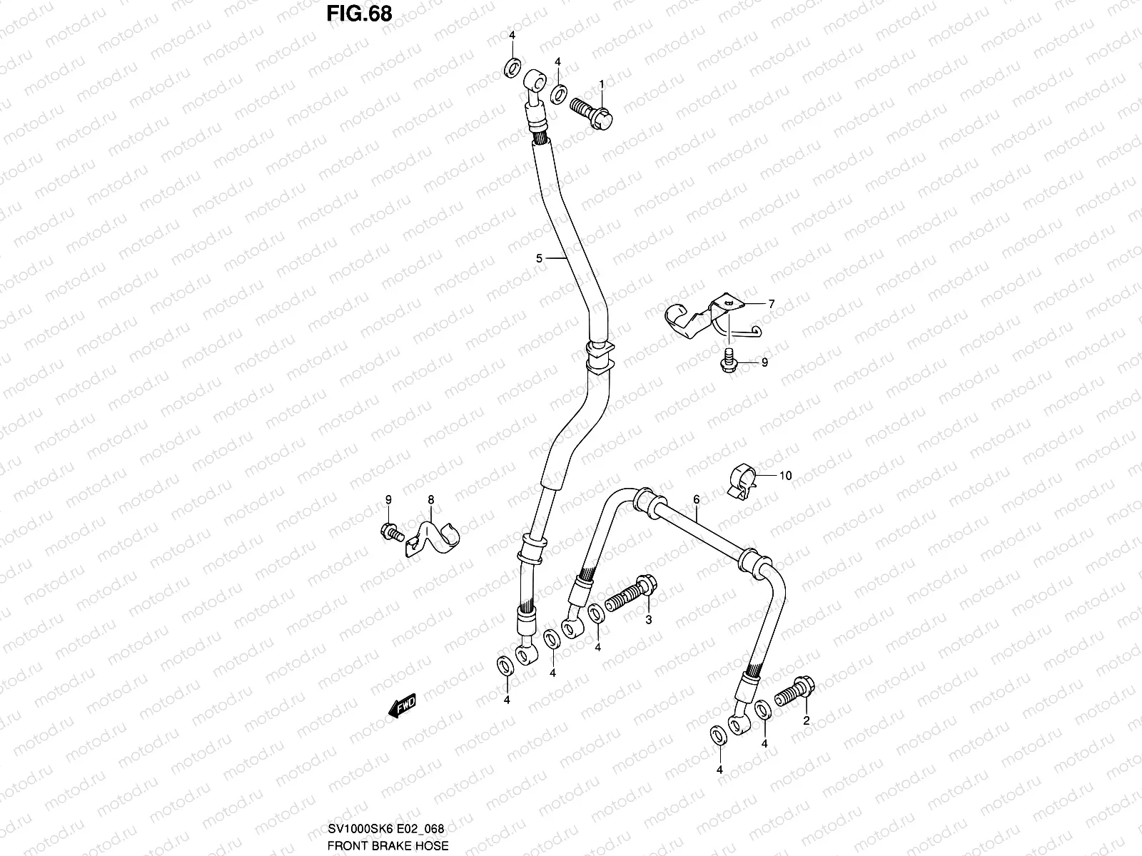 68 - FRONT BRAKE HOSE