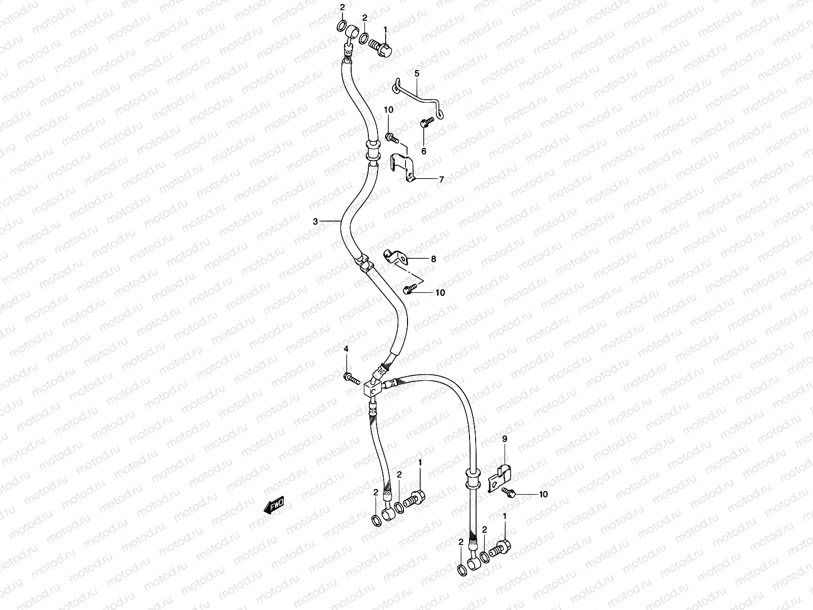 68 - FRONT BRAKE HOSE (MODEL K3/AN650K4/K5)