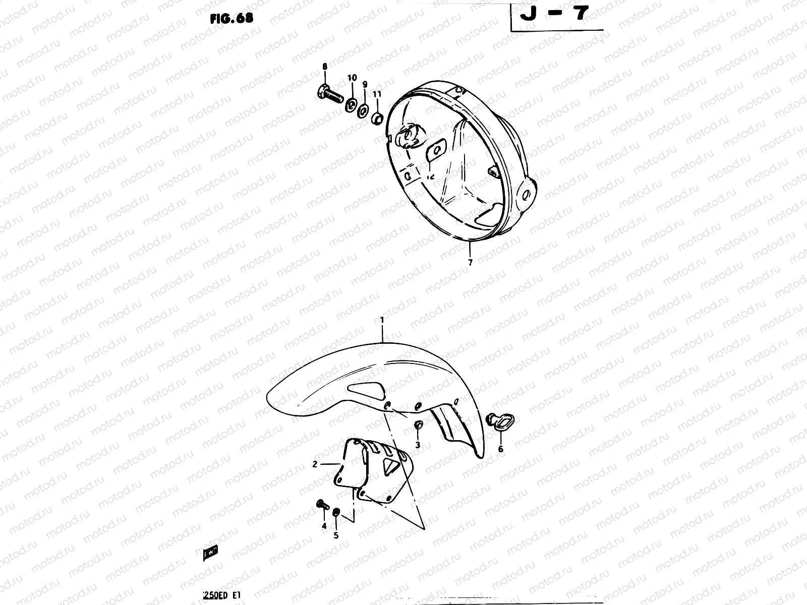 68 - FRONT FENDER - HEADLAMP HOUSING