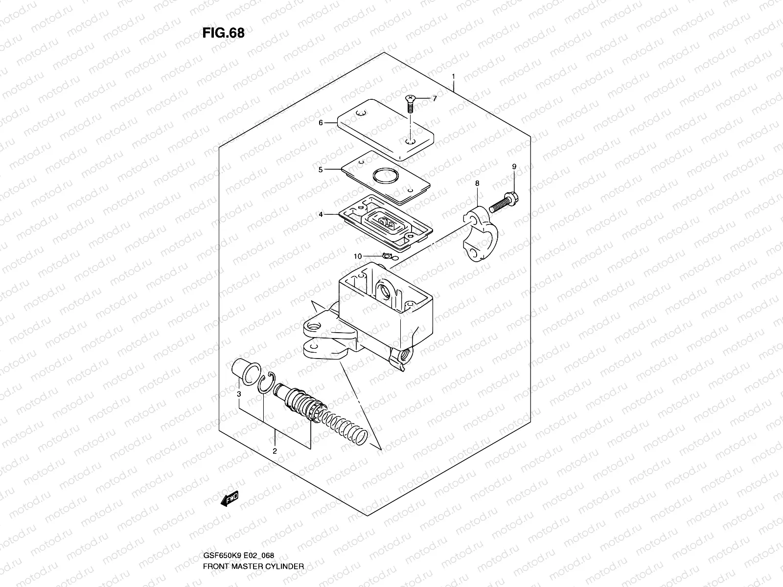68 - FRONT MASTER CYLINDER (SEE NOTE)