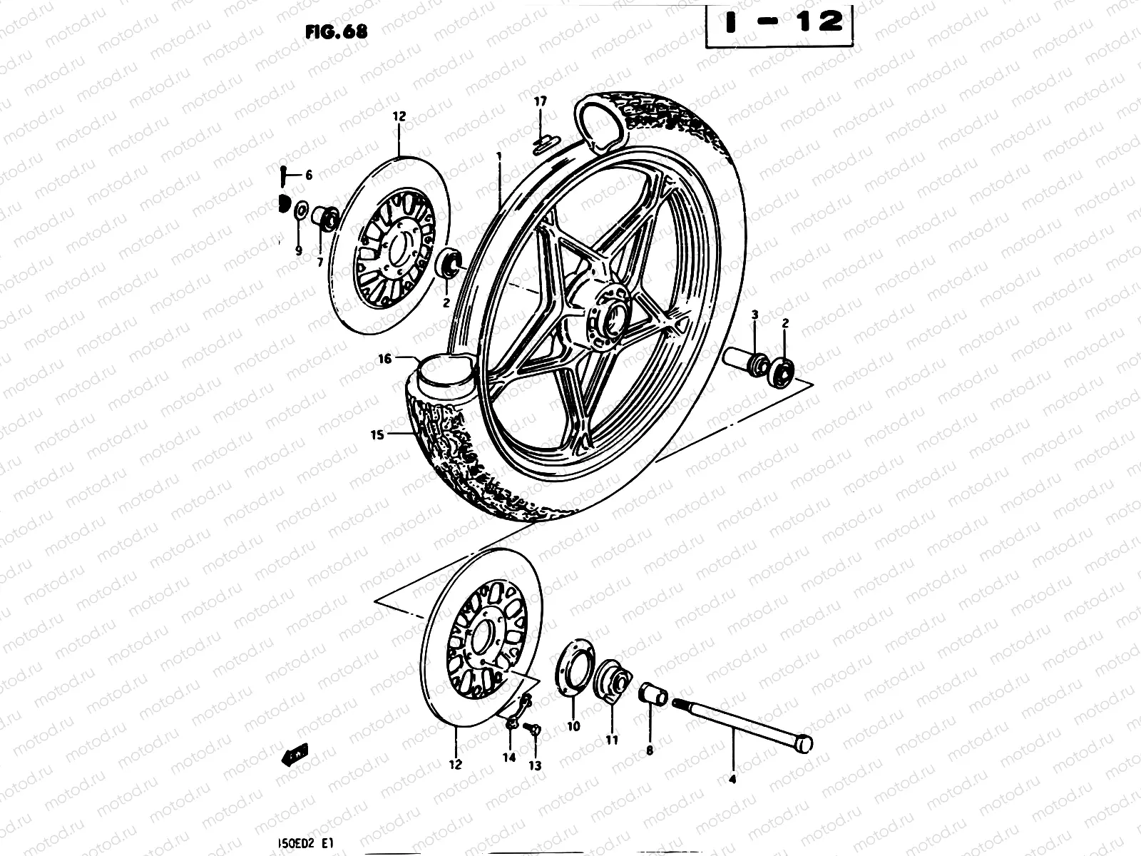68 - FRONT WHEEL (MODEL Z E34)