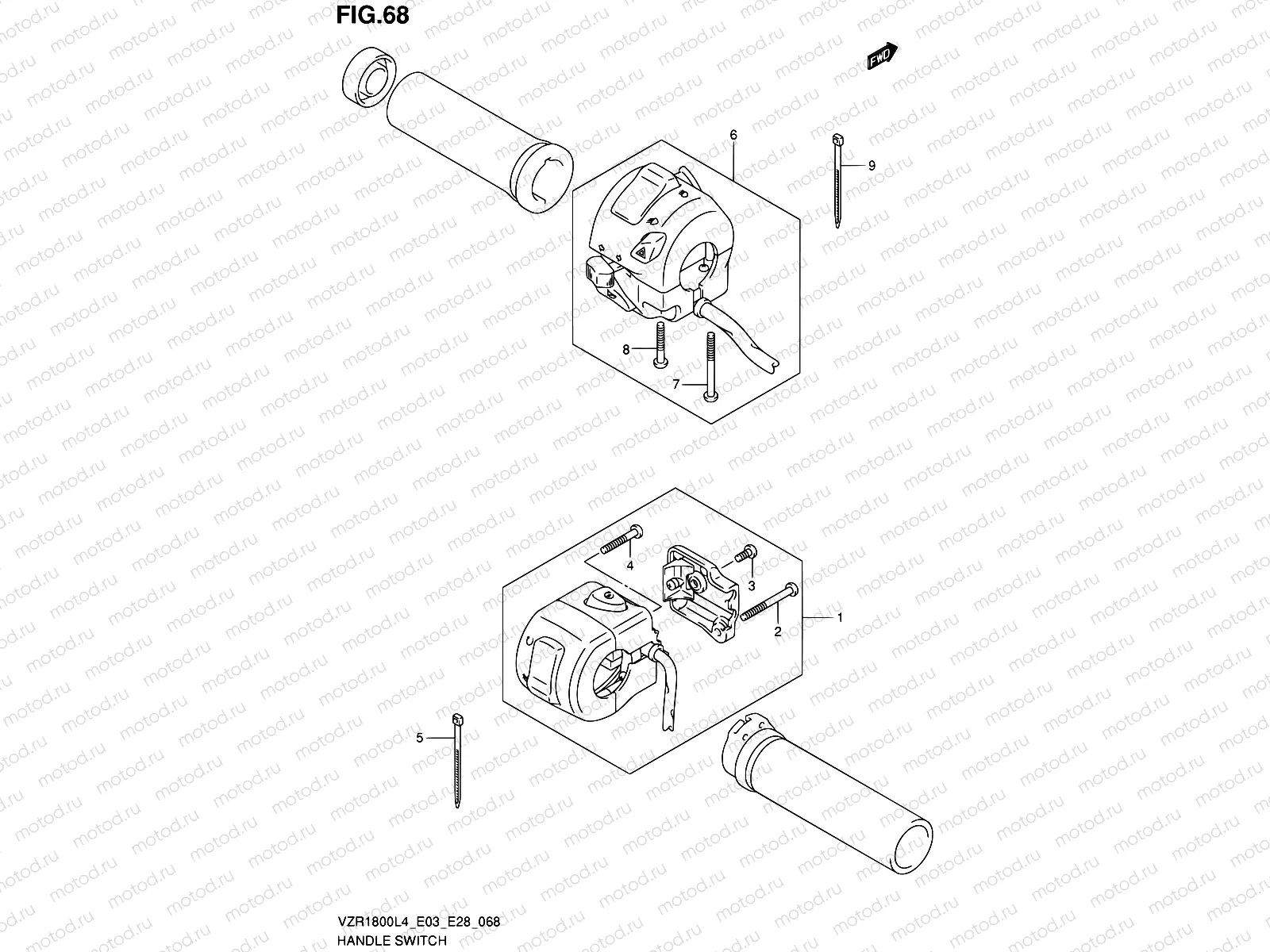 68 - HANDLE SWITCH (VZR1800L4 E33)