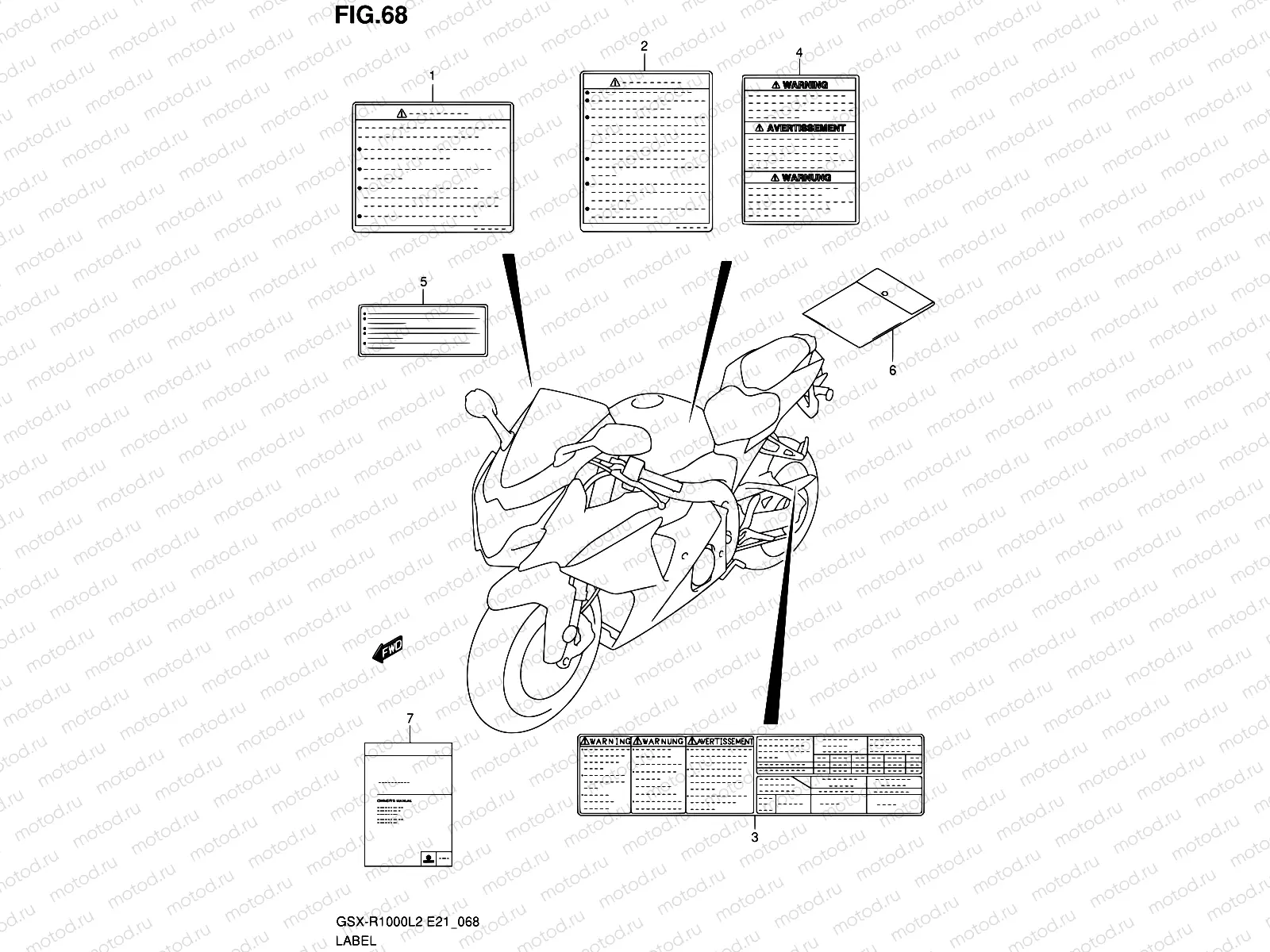 68 - LABEL (GSX-R1000UFL2 E21)
